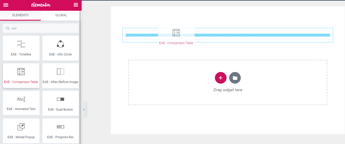 Add Comparison Table