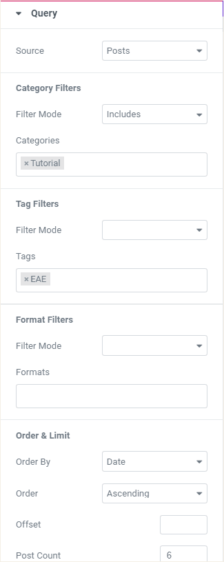 EAE - Timeline - Query Post