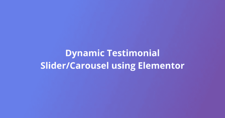 Dynamic Testimonial Slider Elementor