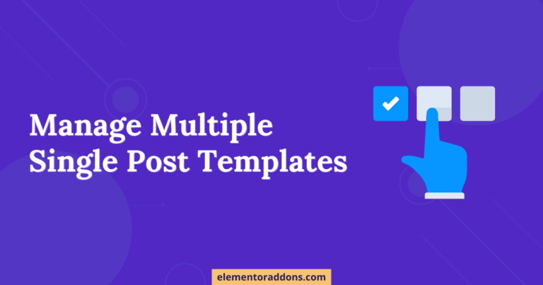 Multiple Single Post Templates Banner