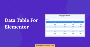 Data Table Elementor