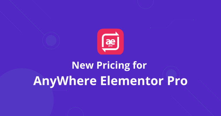 Anywhere Elementor Pro Pricing