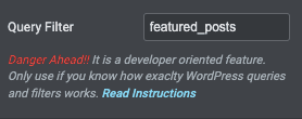 Query filter in Anywhere Elementor Pro