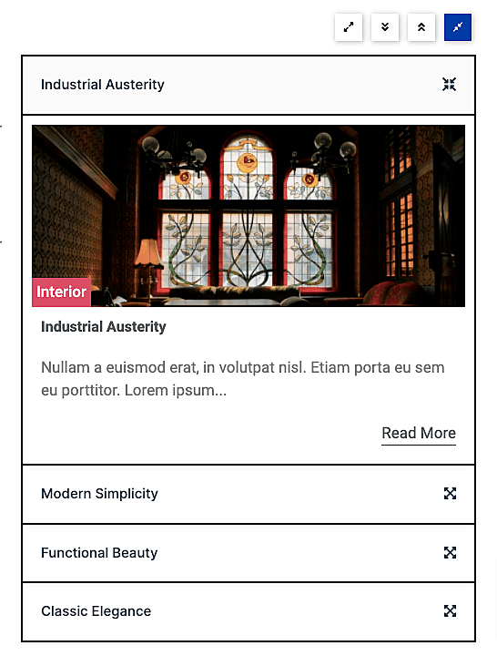 Accordion Layout