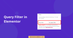 Query Filter in Elementor