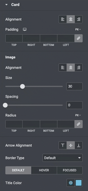 Timeline: Card Style Settings