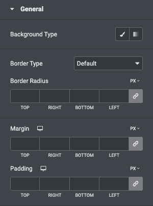 Chart: General Style Settings