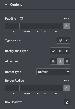 Content Switcher: Content Style Settings