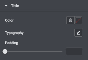 Chart: Title Style Settings