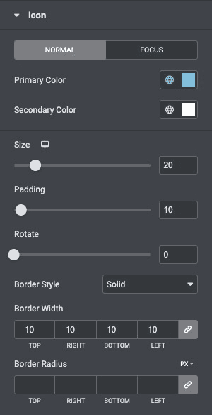 Info Circle: Icon Style Settings