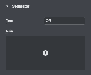 Dual Button: Separator Settings