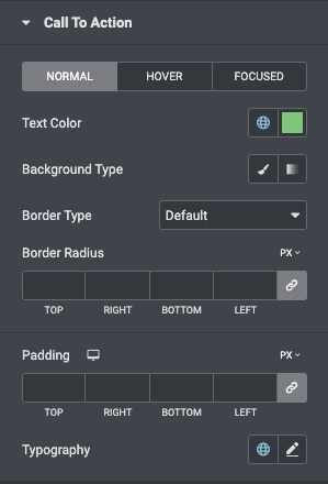 Timeline: CTA Style Settings