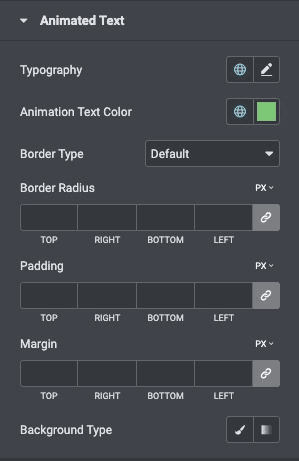 Animated Text: Text Style Settings