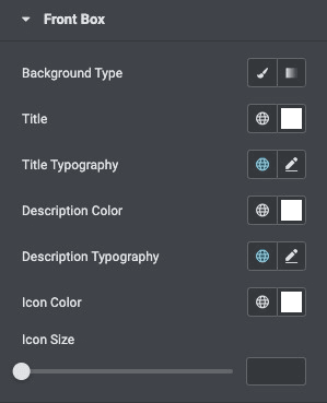 Flip Box: Front Box Style Settings