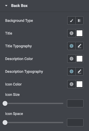 Flip Box: Back Box Style Settings