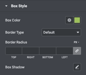 Price Table: Box Style Settings