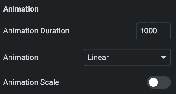 Radial Charts: Animation Settings