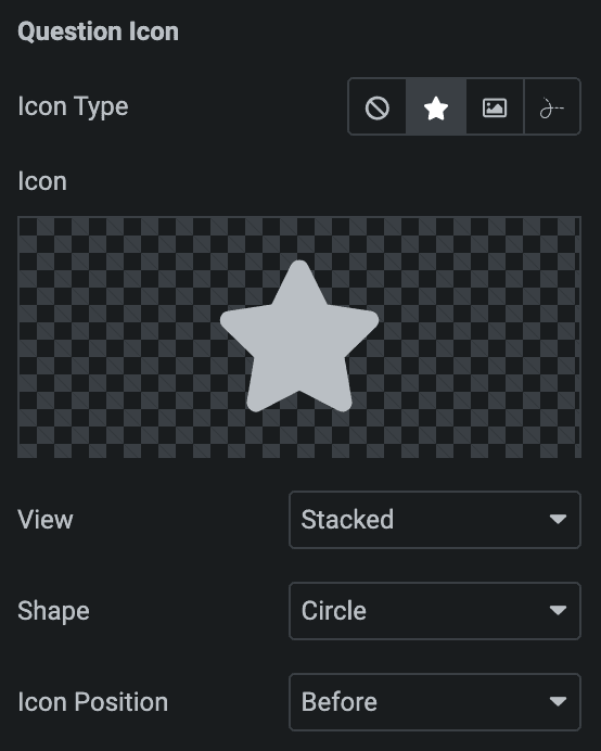 FAQ: Question Icon Settings