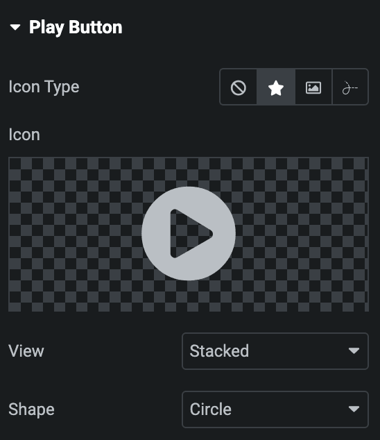 Video Box: Play Button Icon Settings
