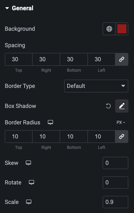 Video Box: Box Style Settings