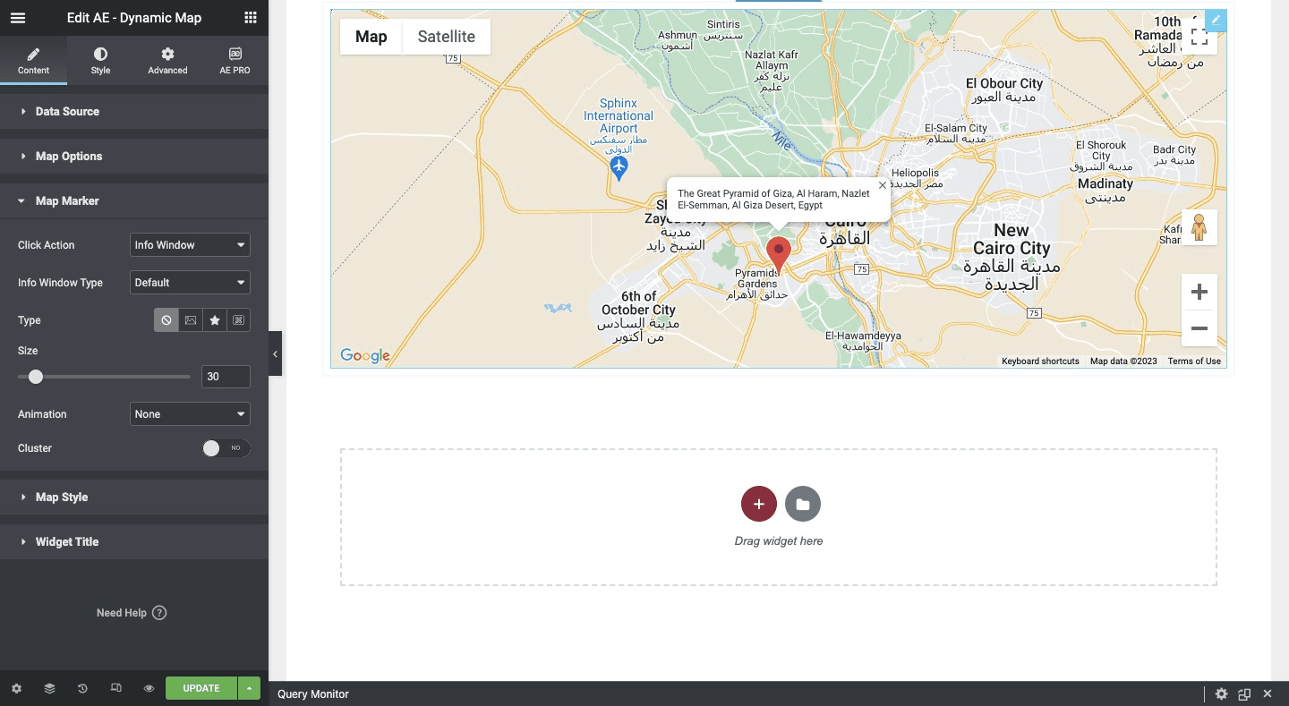 AE Dynamic Map: Map Marker Settings(Default Layout)