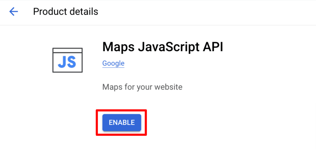 Google Cloud: Enable Map API