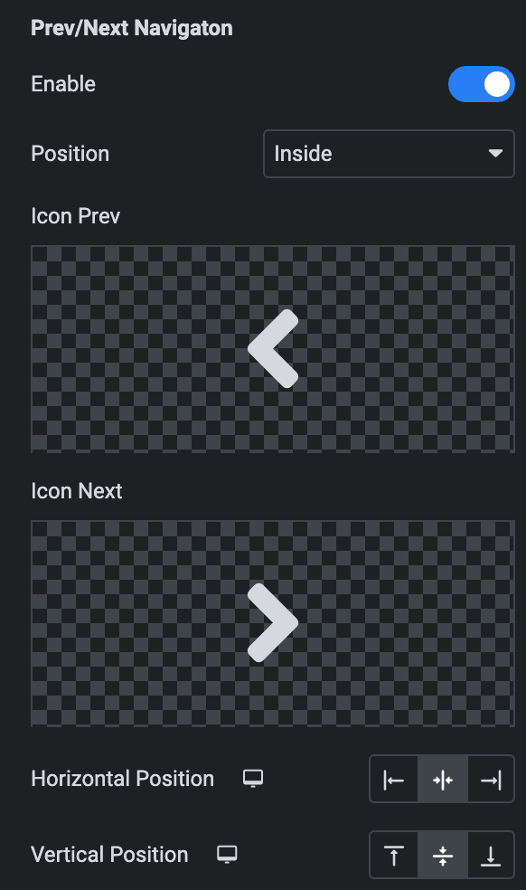 Video Gallery: Carousel Navigation Settings