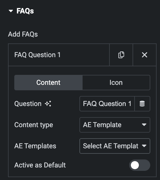 FAQ: Content Type Settings(AE Template)