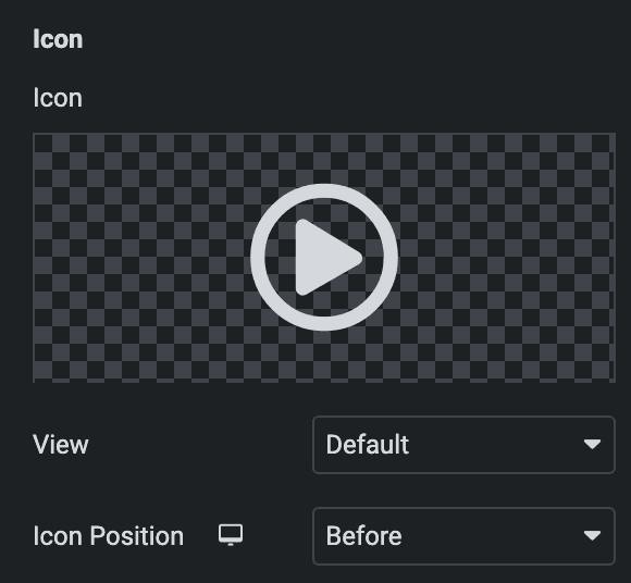 Advanced Button: Icon Settings