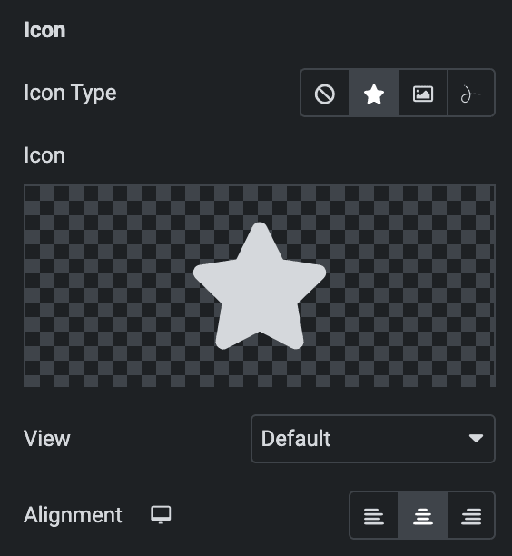 Advanced Heading: Icon Settings