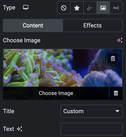 Floating Element: Image Settings