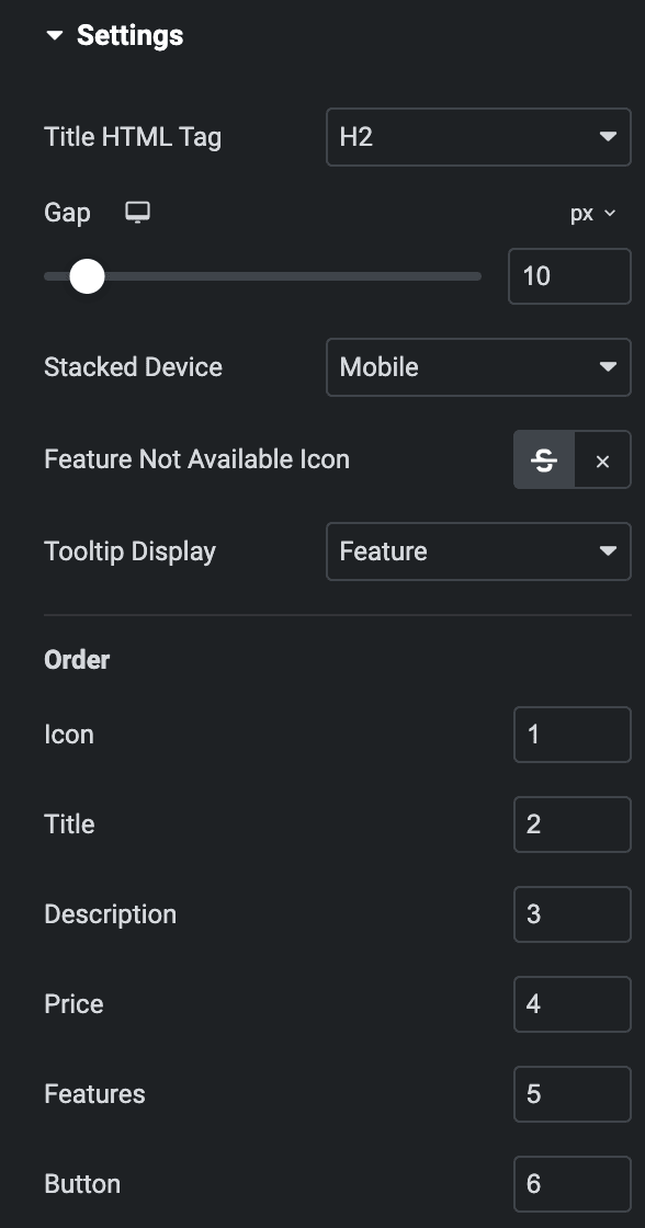 Advanced Price Table: Settings