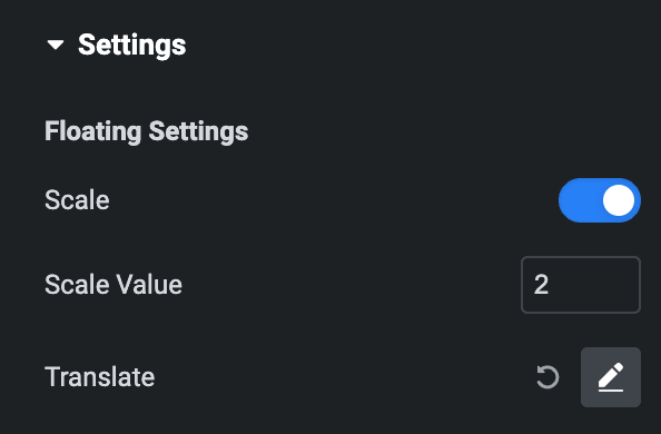 Floating Element: Overlay Settings