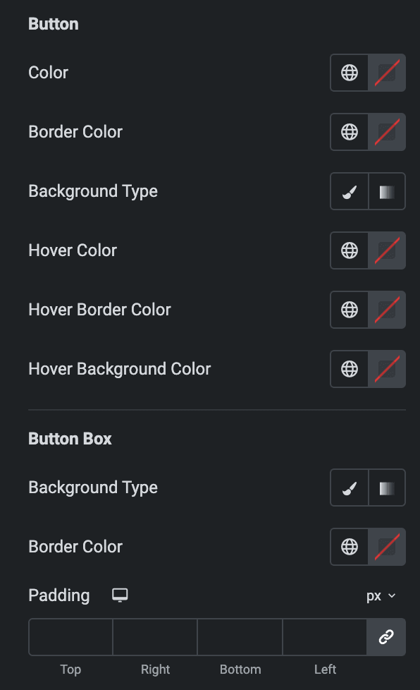 Advanced Price Table: Button Style Settings