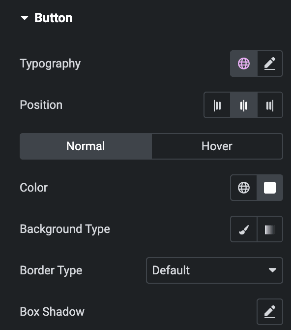 Advanced Price Table: Button Style Settings(Normal)