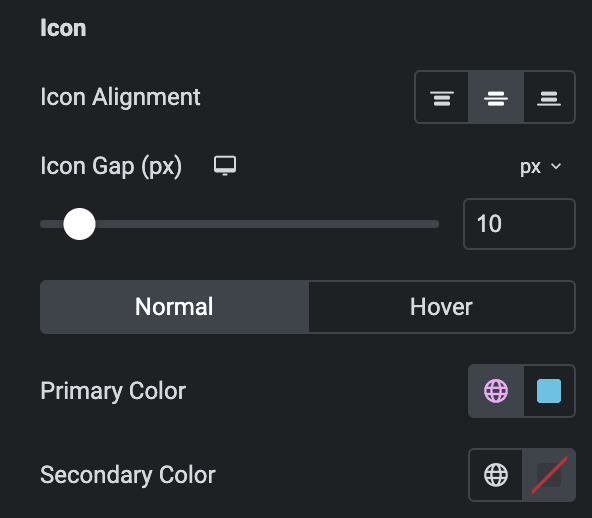 Advanced Price Table: Feature Icon Style Settings(Normal)