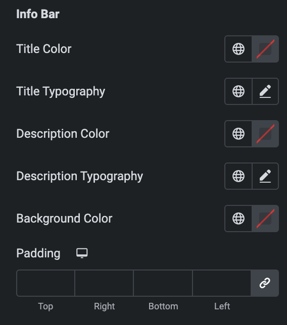 Video Box: Info Bar Style Settings