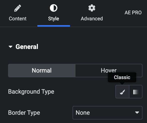 Advanced Button: General Style Settings(Normal)