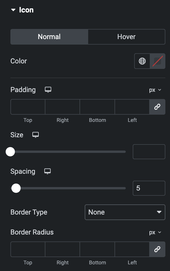 Advanced Button: Icon Style Settings