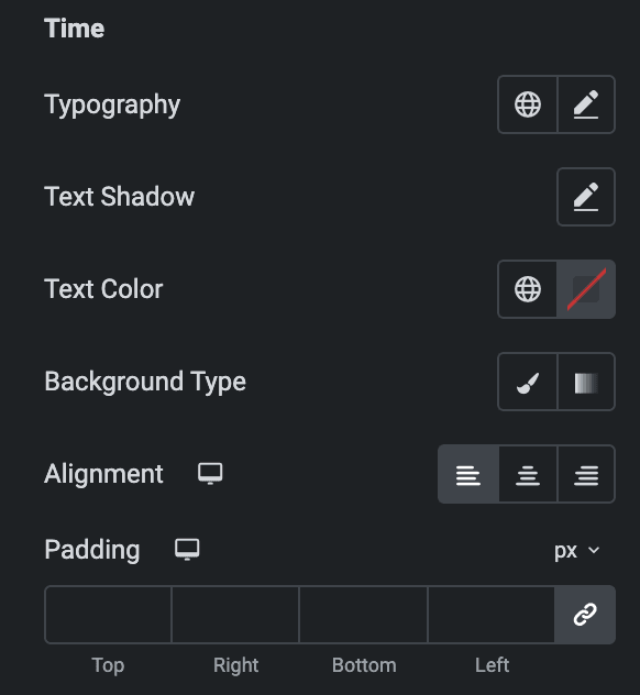 Business Hours: Indicators Time Style Settings