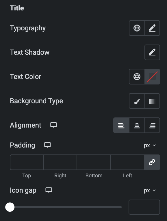 Business Hours: Indicators Title Style Settings