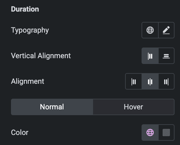 Advanced Price Table: Price Duration Style Settings