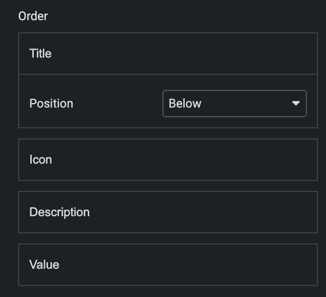 Circular Progress: Order Settings