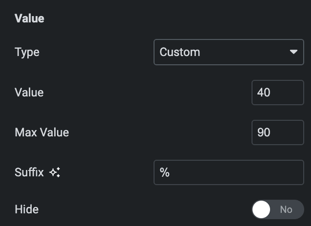 Circular Progress: Value Settings