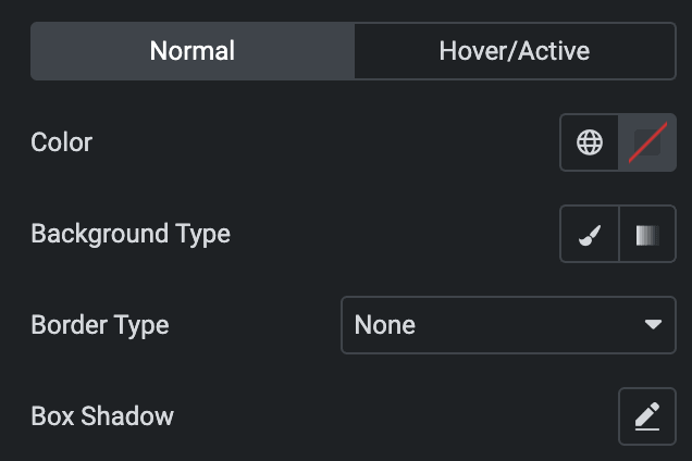 Info Group: Button Style Settings(Normal)