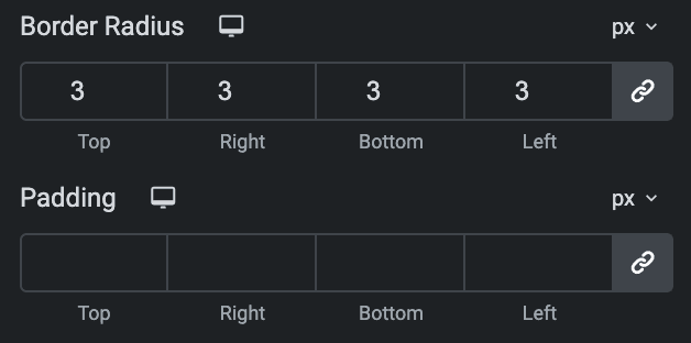 Info Group: Button Style Settings