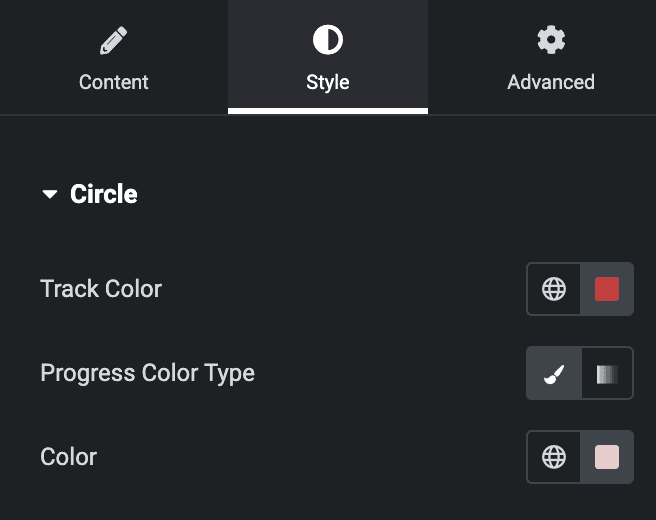 Circular Progress: Circle Style Settings