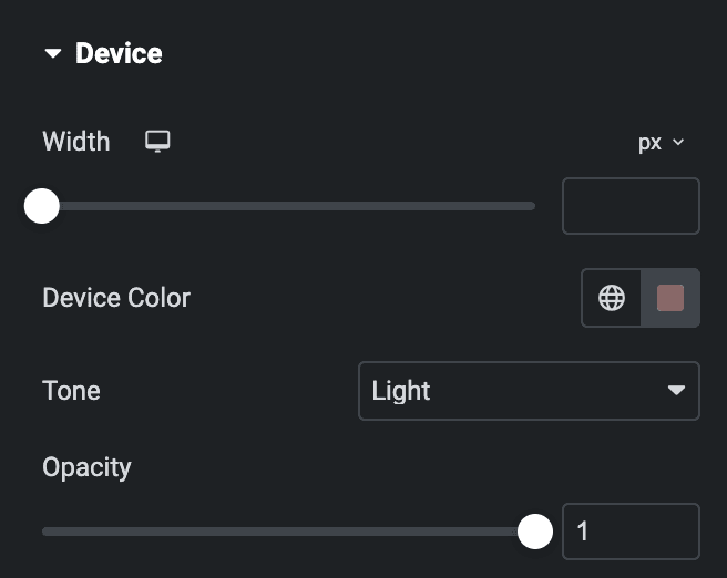 Devices: Device Style Settings