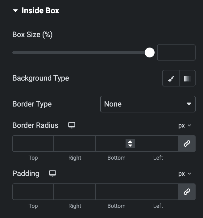 Circular Progress: Inside Box Style Settings