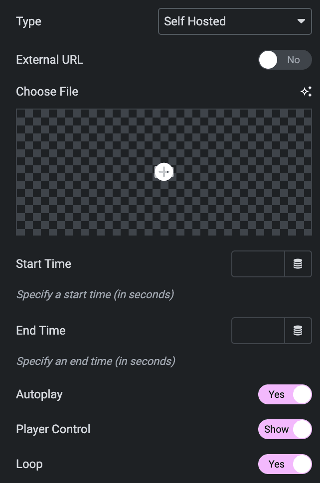 Devices: Video Background Settings(Self Hosted)